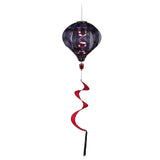 Evergreen God Bless the USA Solar Lit Burlap Balloon Spinner