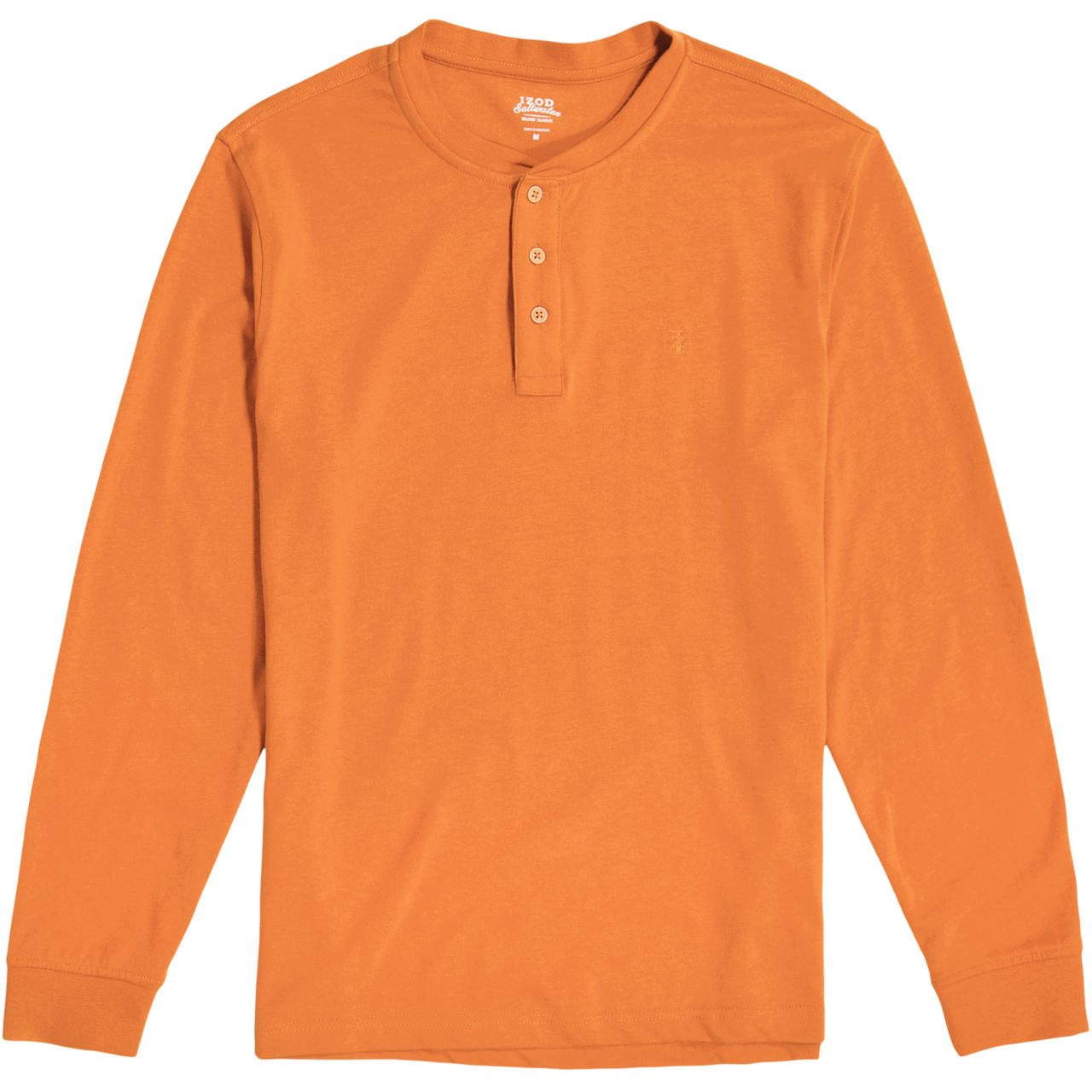 IZOD Mens Saltwater Long Sleeve Henley Shirt ShopCGX