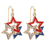Just Joyful Stars Red, White, and Blue Earrings