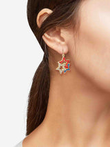 Just Joyful Stars Red, White, and Blue Earrings
