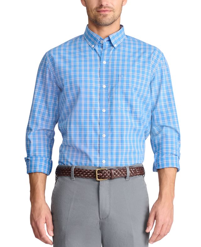 IZOD Mens Performance Comfort Long Sleeve Button Down Shirt