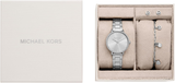 Michael Kors Womens Pyper Silver Watch Set