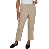 Alfred Dunner Womens Crinkle Texture Ankle Pants