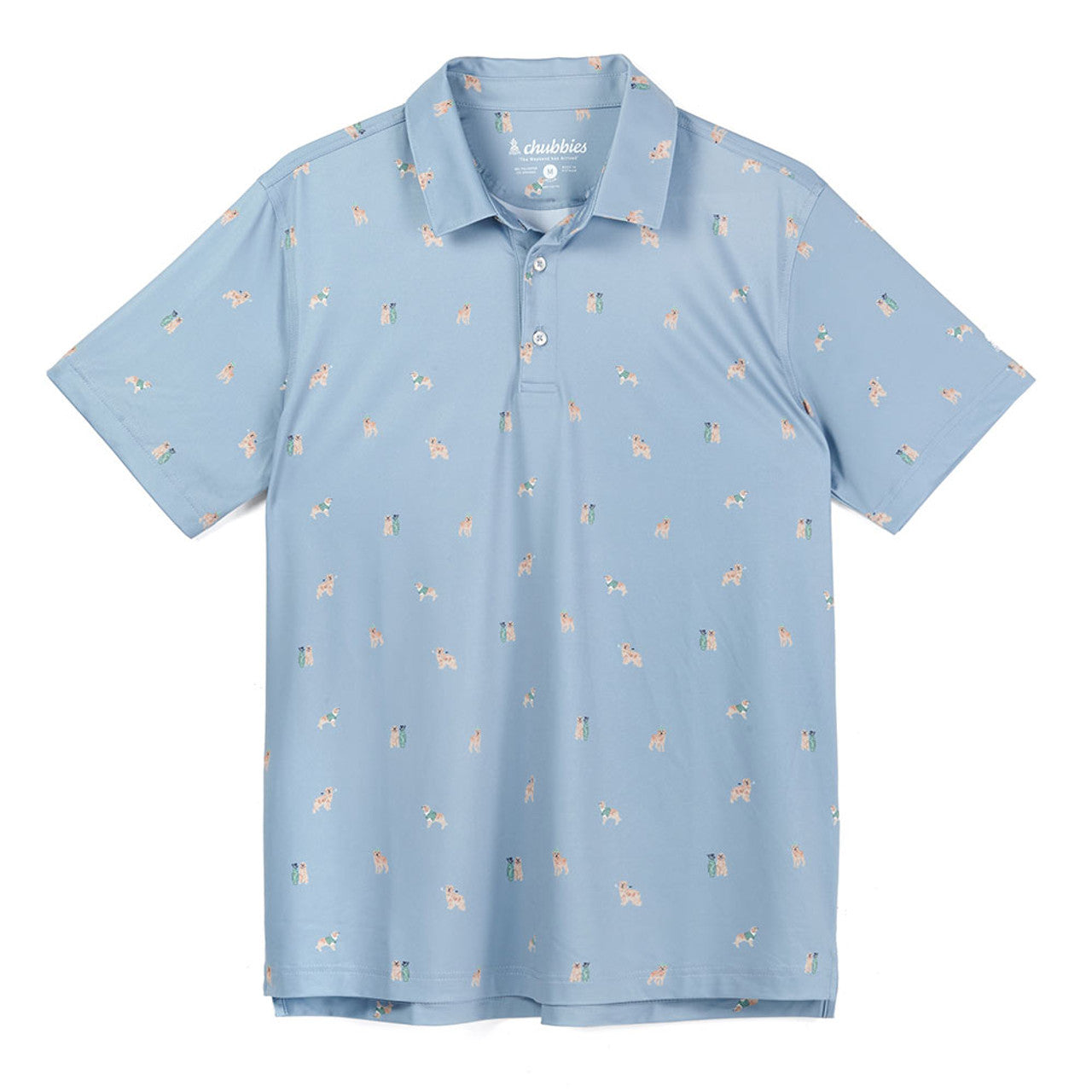 Chubbies Mens The Barkin' Up The Wrong Tree Short Sleeve Performance Polo Shirt