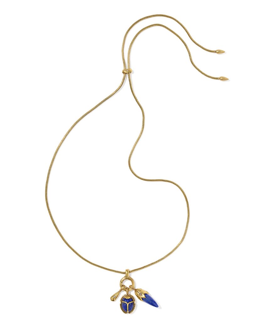 Kendra Scott Catherine Blue Lapis Charm Necklace - Gold Plated