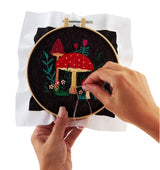 GiftCraft DIY Embroidery Kit - Mushrooms