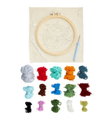 GiftCraft DIY Punch Needle Kit - Bluejay & Flowers