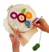 GiftCraft DIY Punch Needle Kit - Bright Blooms
