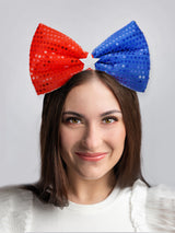 Just Joyful Red, White, and Blue Bow Headband