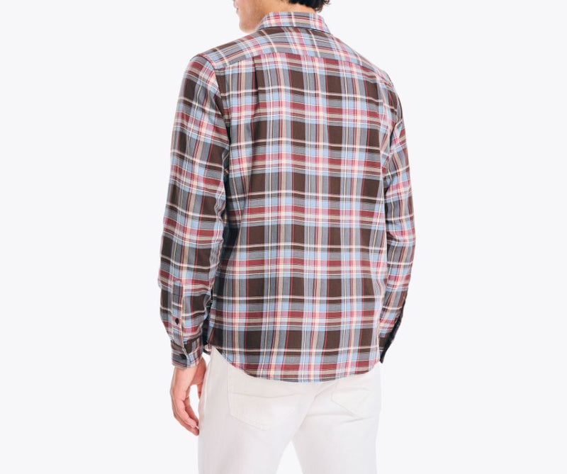 Nautica Mens Sustainably Crafted Plaid Long Sleeve Shirt