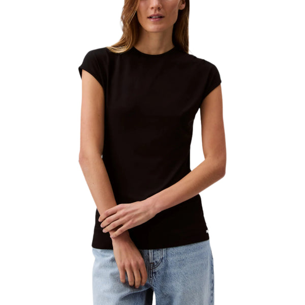 Calvin Klein Womens Matte Jersey Slim Short Sleeve T-Shirt