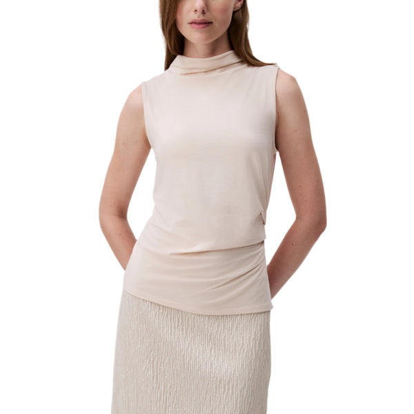 Calvin Klein Womens Mock Neck Sleevless Top