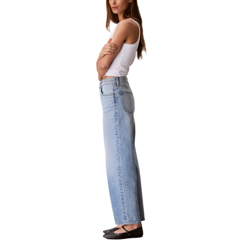 Calvin Klein Womens High Rise Barrel Fit Jeans