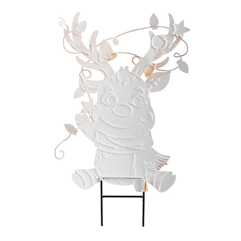 Evergreen Christmas Vacation Festive Friends Metal Garden Stake