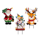 Evergreen Christmas Vacation Festive Friends Metal Garden Stake