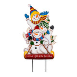 Evergreen Christmas Vacation Festive Friends Metal Garden Stake