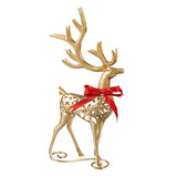 Evergreen Joyful Traditions Gilded Deer Metal Garden Statue