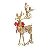 Evergreen Joyful Traditions Gilded Deer Metal Garden Statue