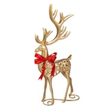 Evergreen Joyful Traditions Gilded Deer Metal Garden Statue