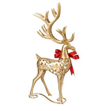 Evergreen Joyful Traditions Gilded Deer Metal Garden Statue