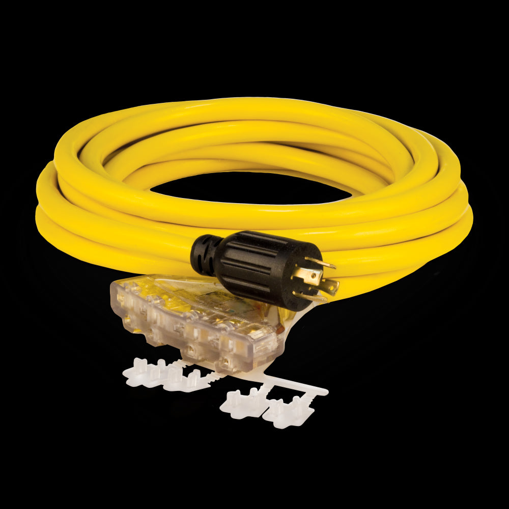 Champion Power Equipment 25-Foot 30-Amp 125/250-Volt Fan-Style Generator Extension Cord (L14-30P to four 5-20R)