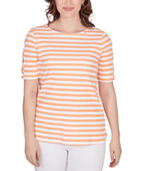 Ruby Rd. Womens Striped Cotton Top