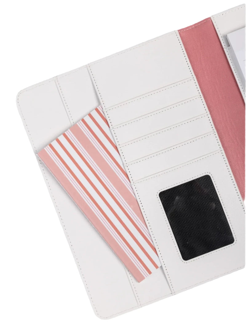 Mary Square Padfolio - Diamond Pink