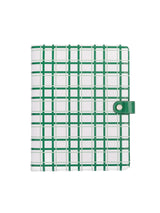 Mary Square Padfolio - On The Grid Green