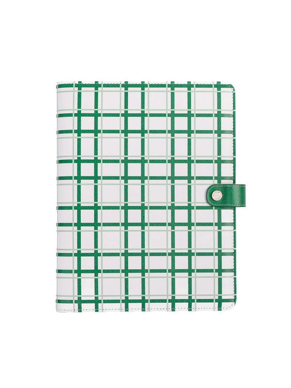 Mary Square Padfolio - On The Grid Green