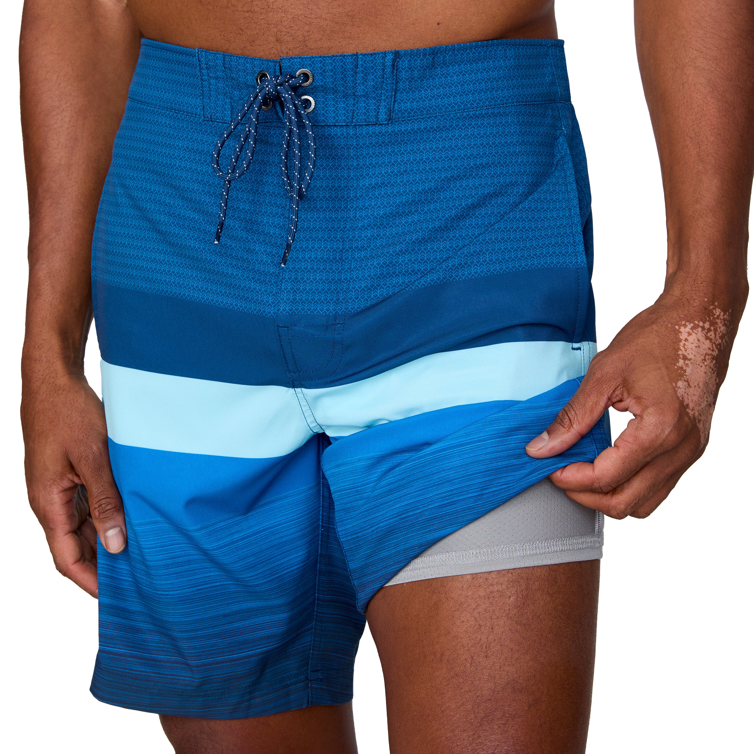 Free Country Mens Textured Surf Swim Trunks