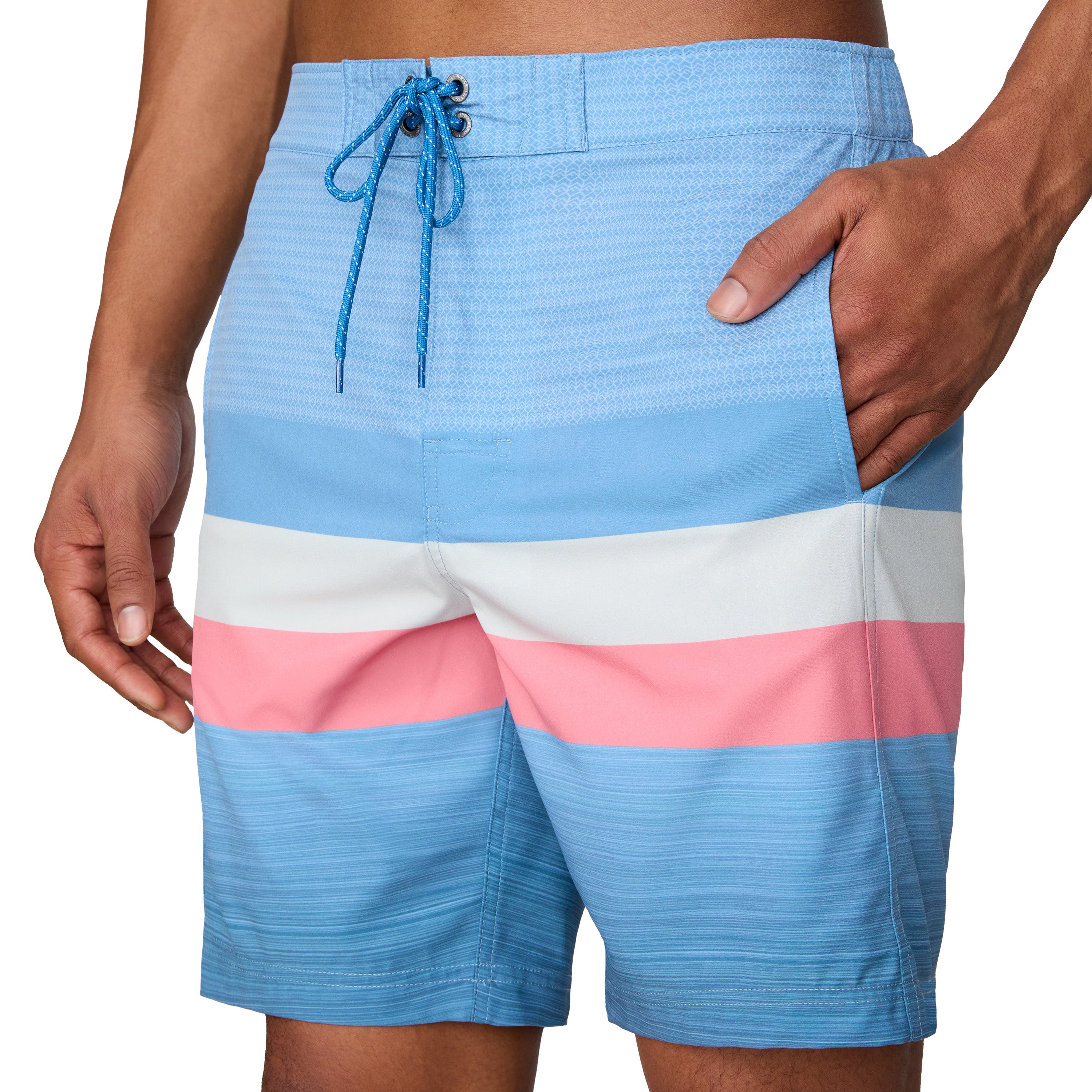 Free Country Mens Textured Surf Swim Trunks