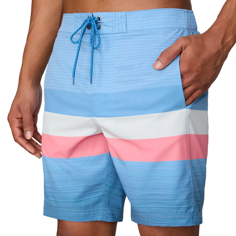 Free Country Mens Textured Surf Swim Trunks