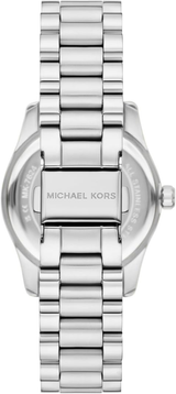 Michael Kors Womens Mini Lexington Silver-Tone Watch