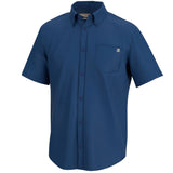 Huk Mens Kona Cross Dye Short Sleeve Button Down Shirt