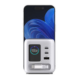 PhoneSuit Novo GaN All-in-One USB-C/C/A Hub - Built-in Retractable USB-C Cable - LCD - 100W PD