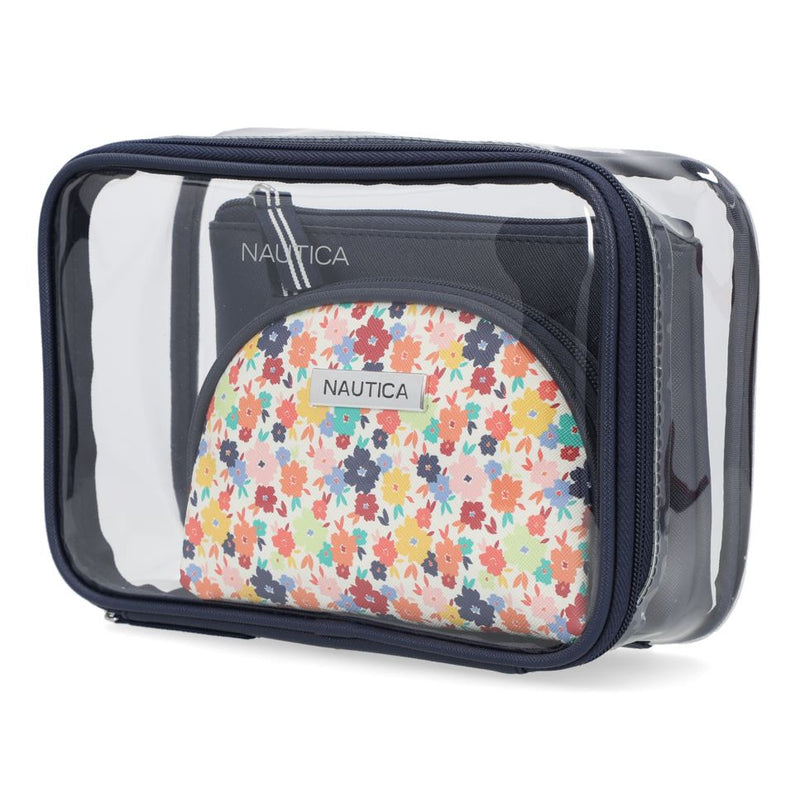 Nautica 3-Piece Trio Cosmetic Bag Set