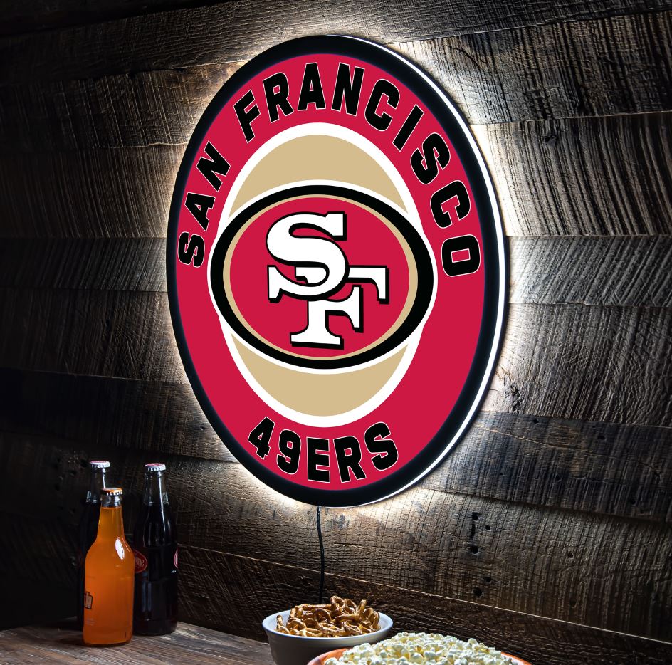 Evergreen San Francisco 49ers Round 23" LED Lighted Sign