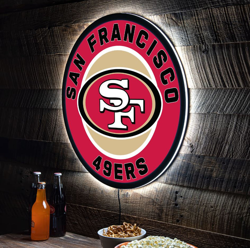 Evergreen San Francisco 49ers Round 23" LED Lighted Sign