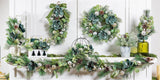 Evergreen Shades of Green Artificial with Metal Orb and Ornaments Hanging Decor