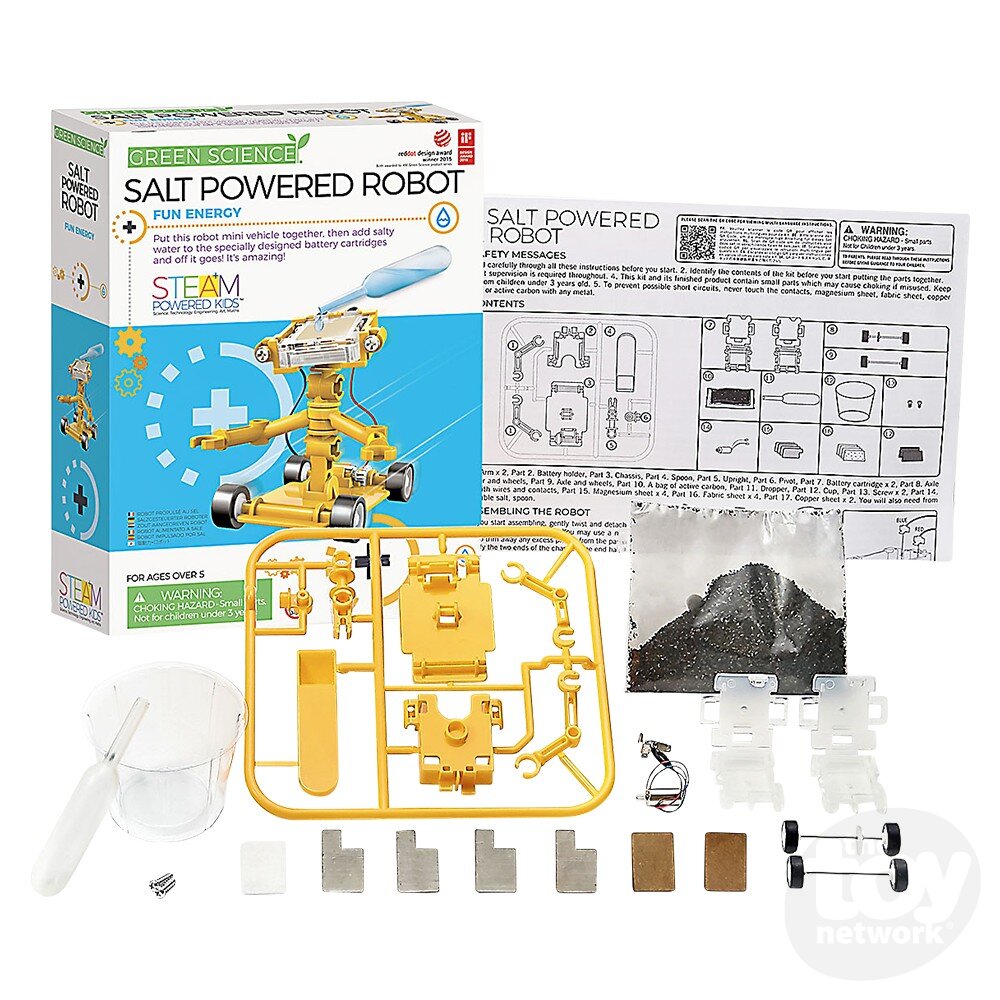 The Toy Network Green Science Salt Powered Robot