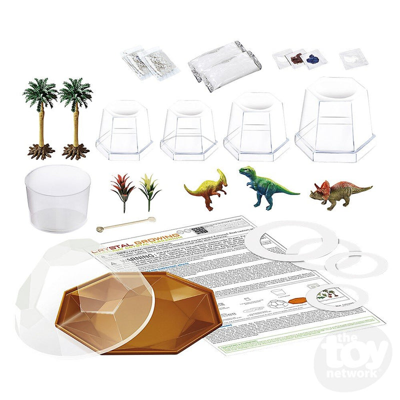 The Toy Network Crystal Growing Dino Crystal Terrarium