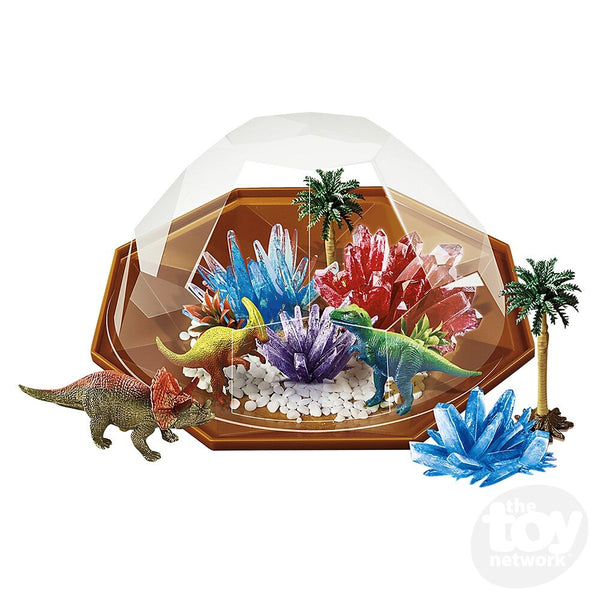 The Toy Network Crystal Growing Dino Crystal Terrarium