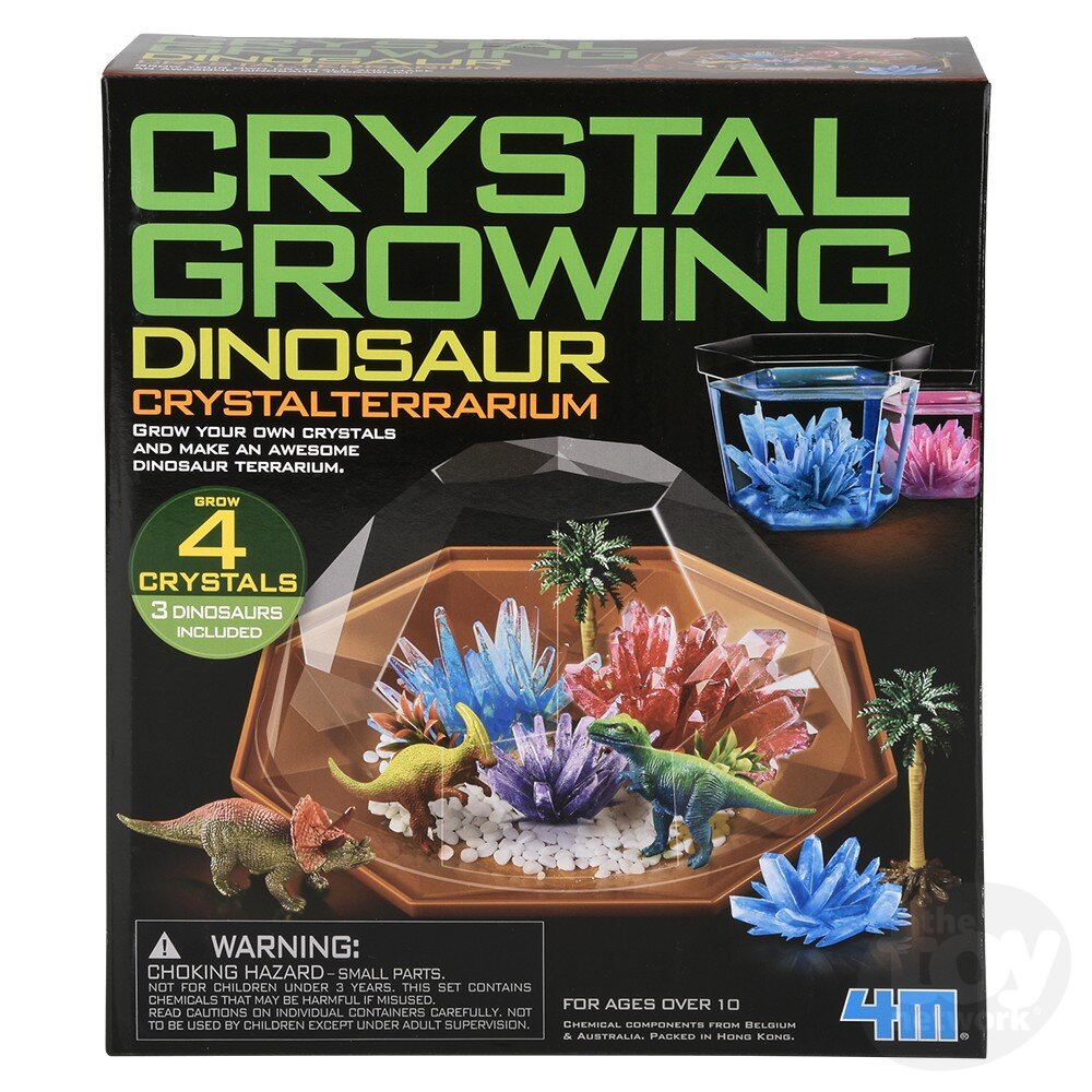 The Toy Network Crystal Growing Dino Crystal Terrarium