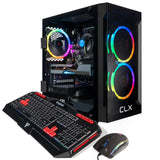 CLX SET Gaming Desktop - Intel Core i7 10700F 2.9GHz 8-Core Processor, 16GB DDR4 Memory, GeForce RTX 3050 8GB GDDR6 Graphics, 500GB M.2 NVMe SSD, 2TB HDD, WiFi, Black CLX Edition Karnak MicroATX Tower RGB Fans, Windows 11 Home 64-bit