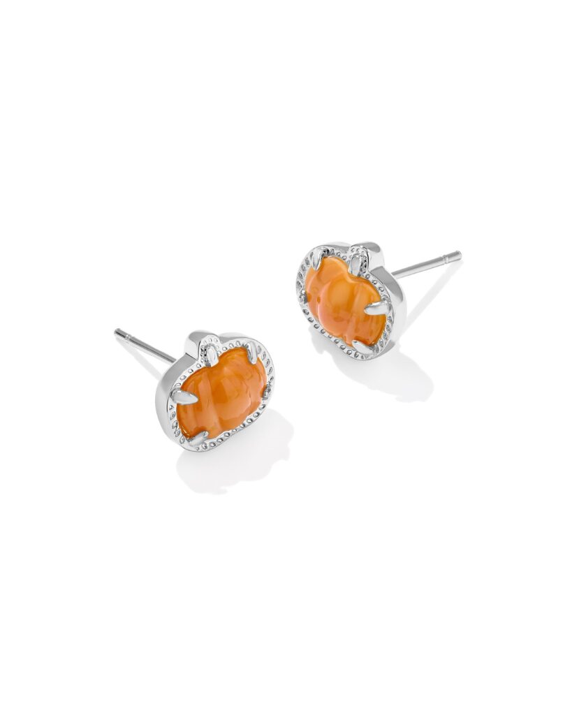 Kendra Scott Pumpkin Silver Stud Earrings