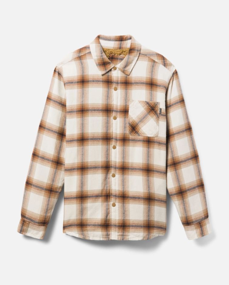Hurley Maniche lunghe da uomo in flanella organica Portland, nero Hurley Maniche lunghe da uomo in flanella organica Portland, nero