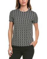 Brooks Brothers Womens Print Short Sleeve T-Shirt