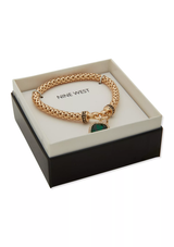 Nine West Square Green Gem Stretch Bracelet