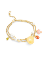 COACH Floral Statement Charm Line Bracelet