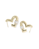 Kendra Scott Emery Heart Gold Hoop Earrings
